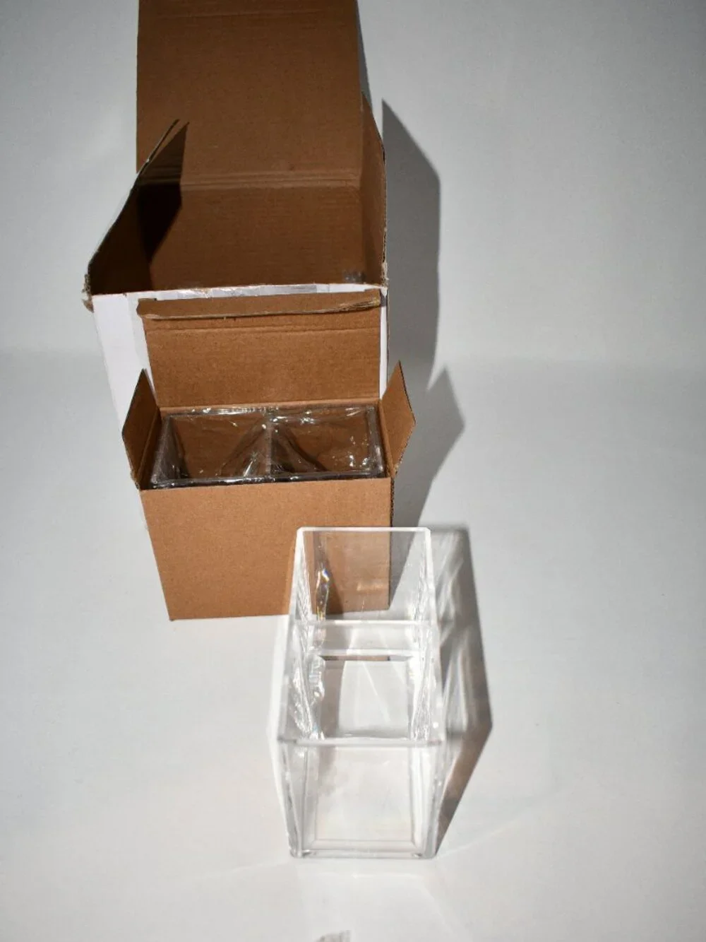 Gejoy Acrylic Pen Pencil Holder, Clear, 2 Compartment Desk Organizer, 2 Pack, NW